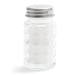 Salière et poivrière de table en verre et inox 50ml