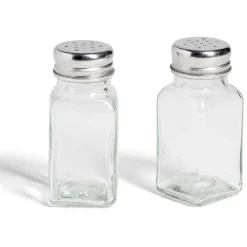 Salière et poivrière en verre