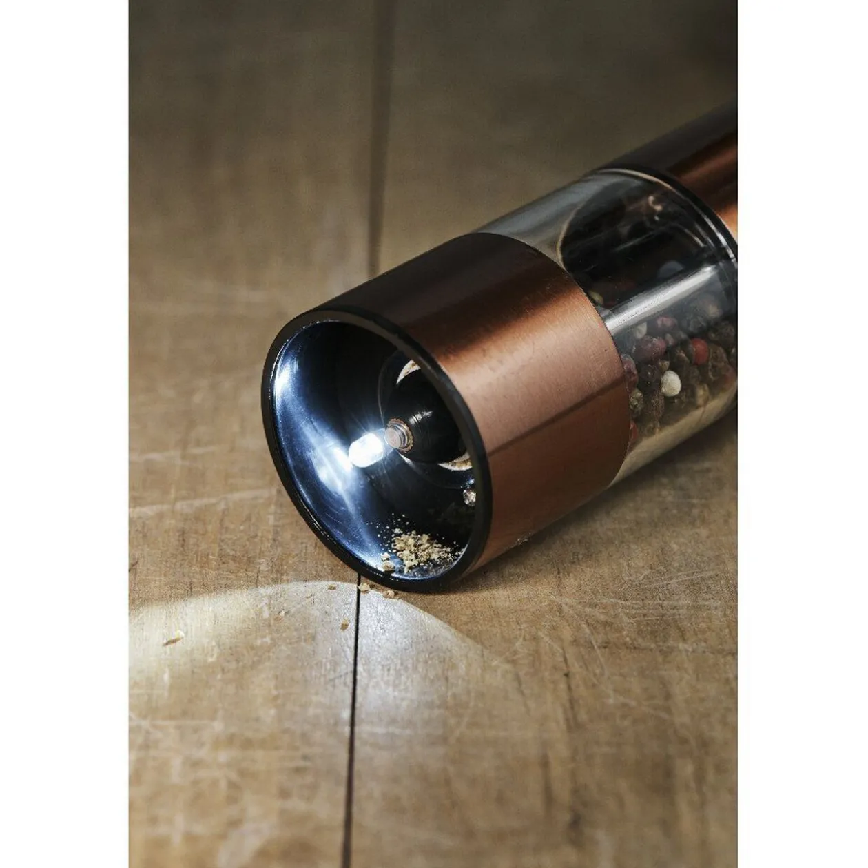 Salière poivrière acier cuivré