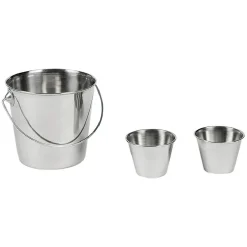 Seau pour frites inox argenté