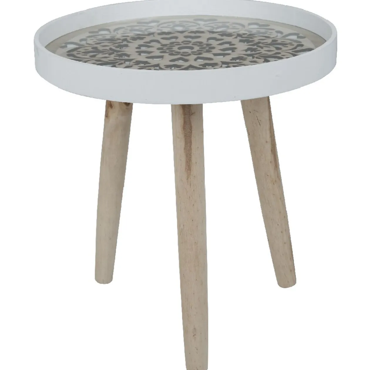 Sellette déco mandala blanche et naturel collection Serenity