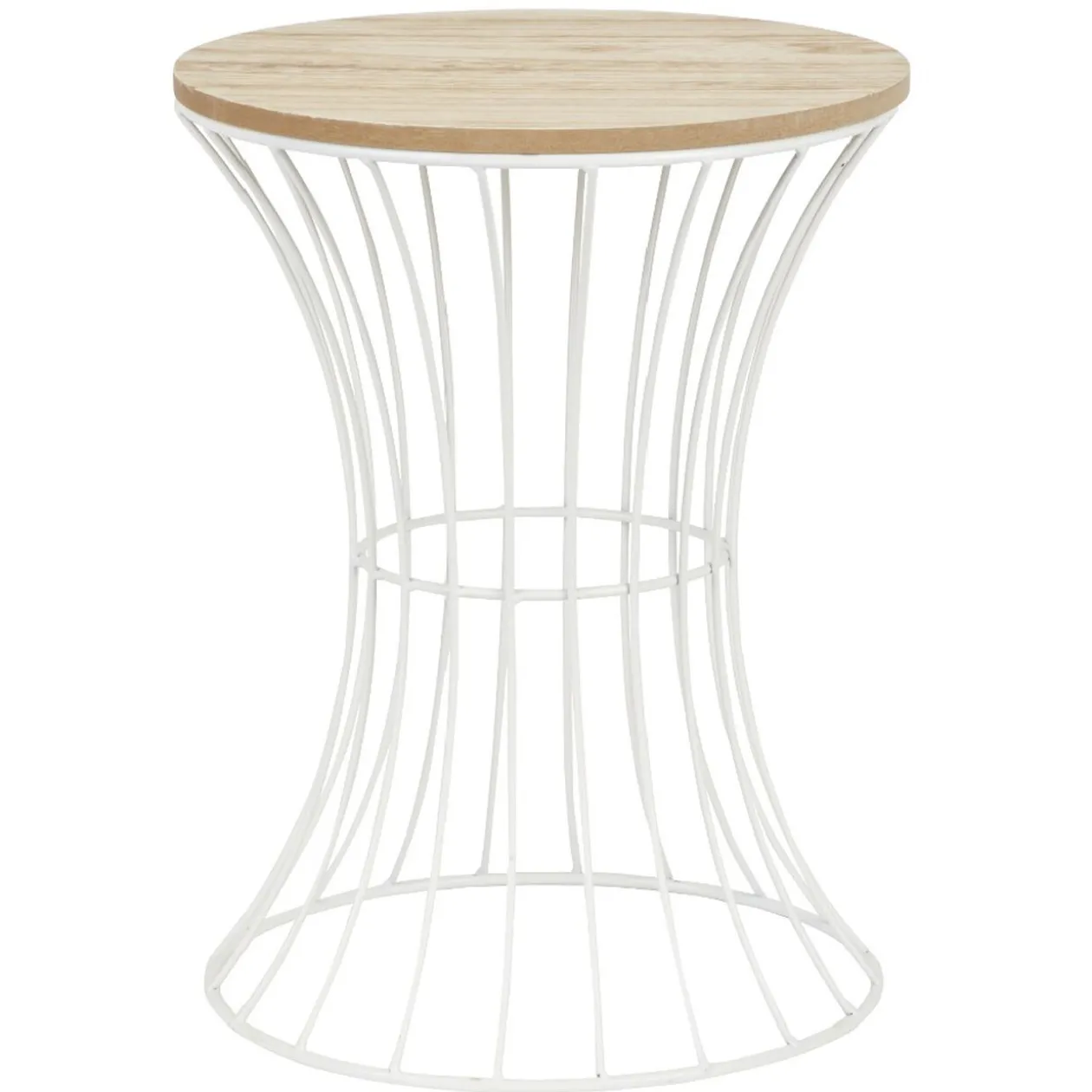 Sellette en métal et bois Ø30xH.39,5 cm