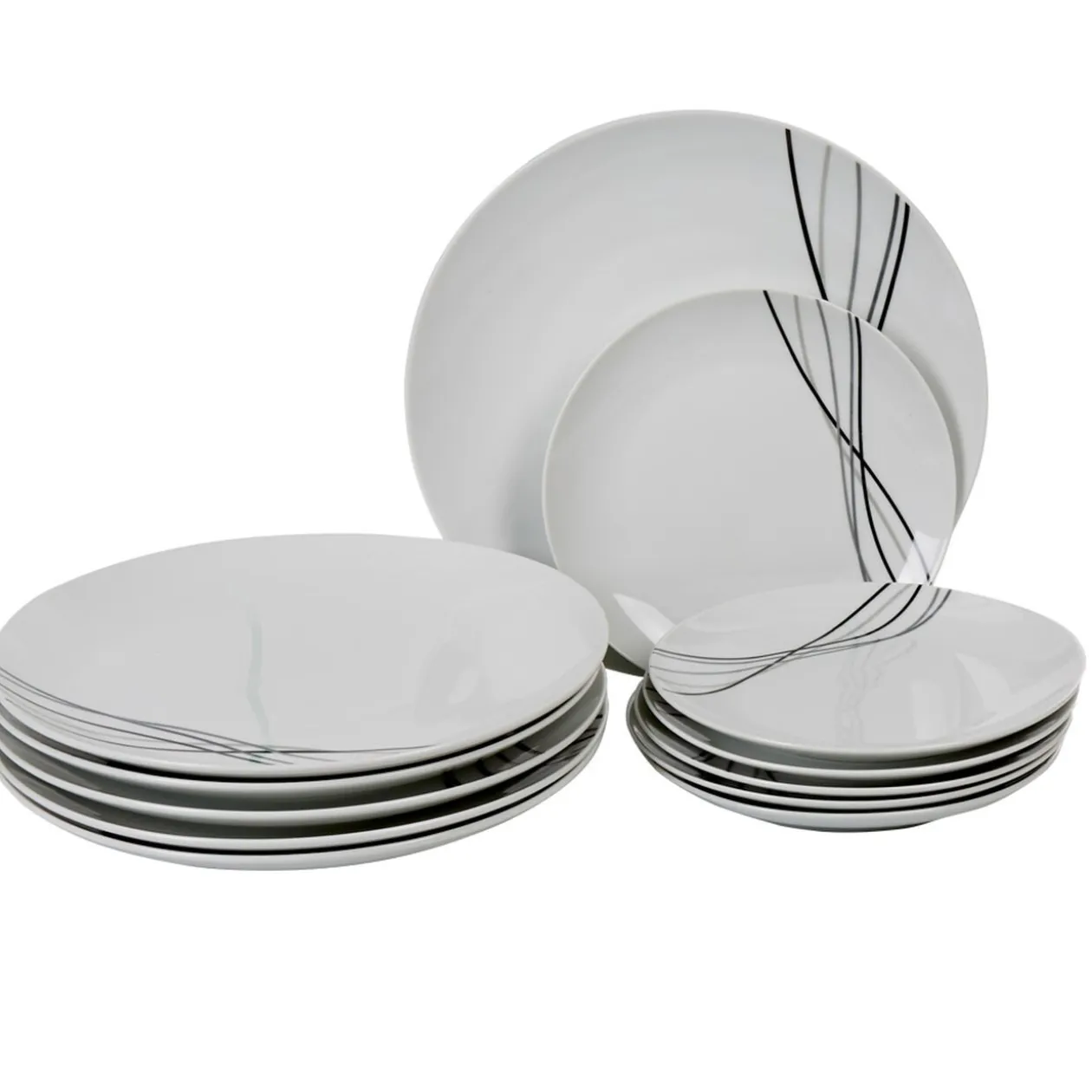 Service à vaisselle 12 pièces porcelaine blanche