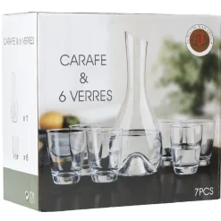 Service 6 verres à eau et 1 carafe