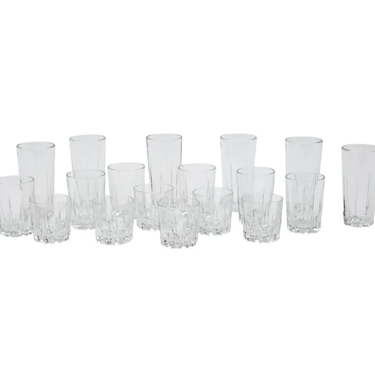 Service 18 verres transparents Versailles