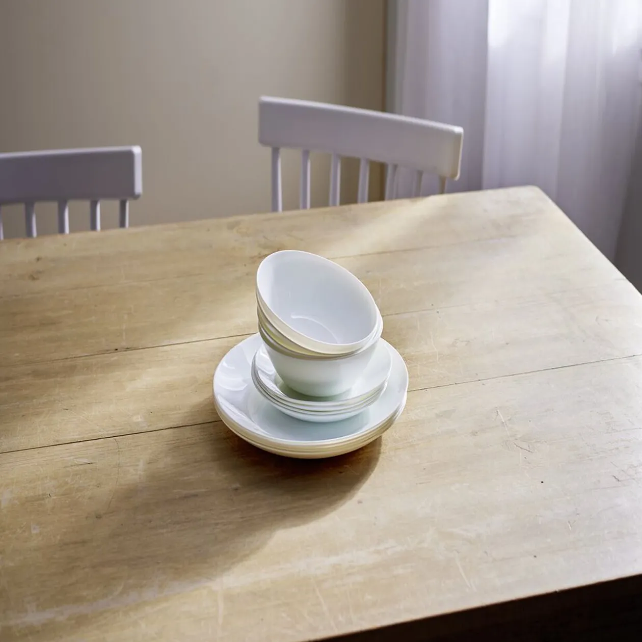 Service vaisselle opale 12 pièces