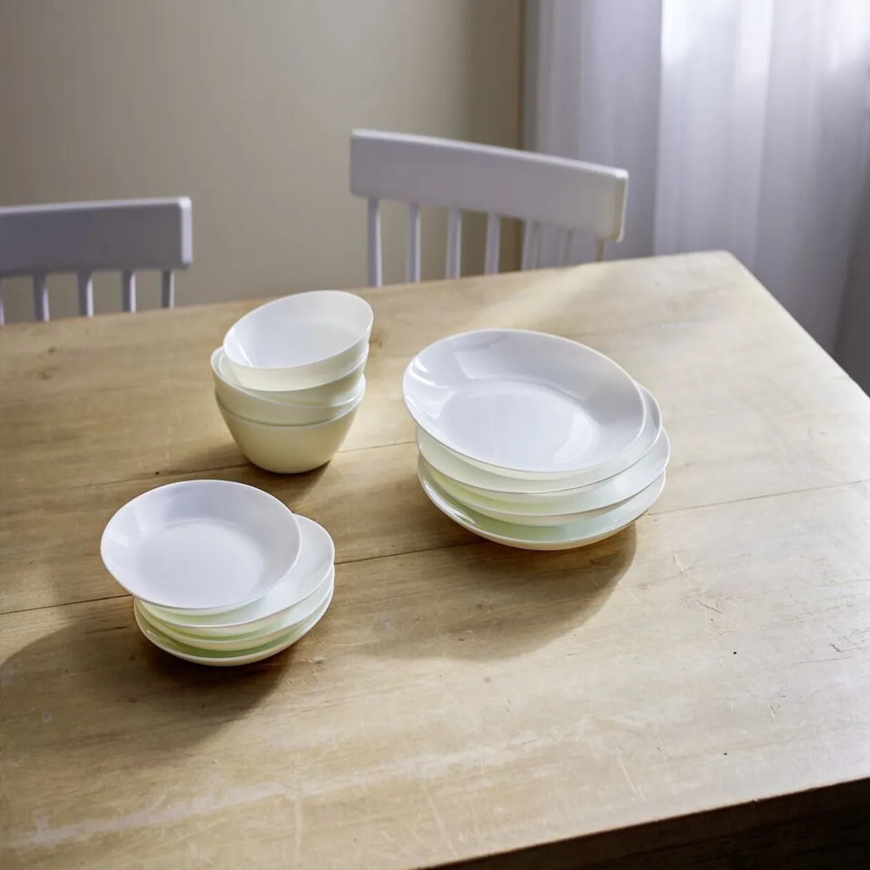 Service vaisselle opale 12 pièces