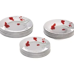 Service vaisselle porcelaine 18 pièces