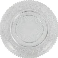 Service vaisselle transparent 18 pièces