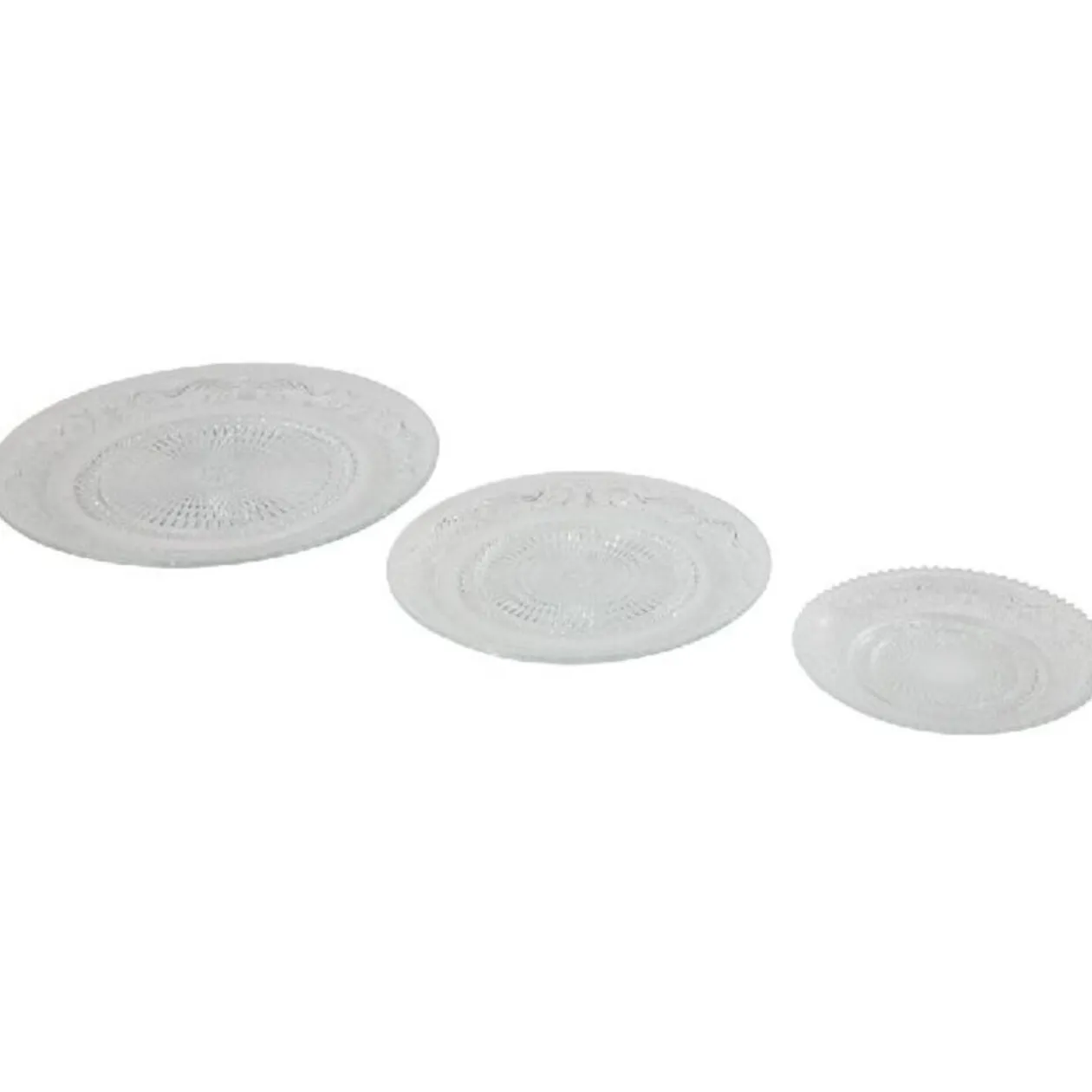 Service vaisselle transparent 18 pièces