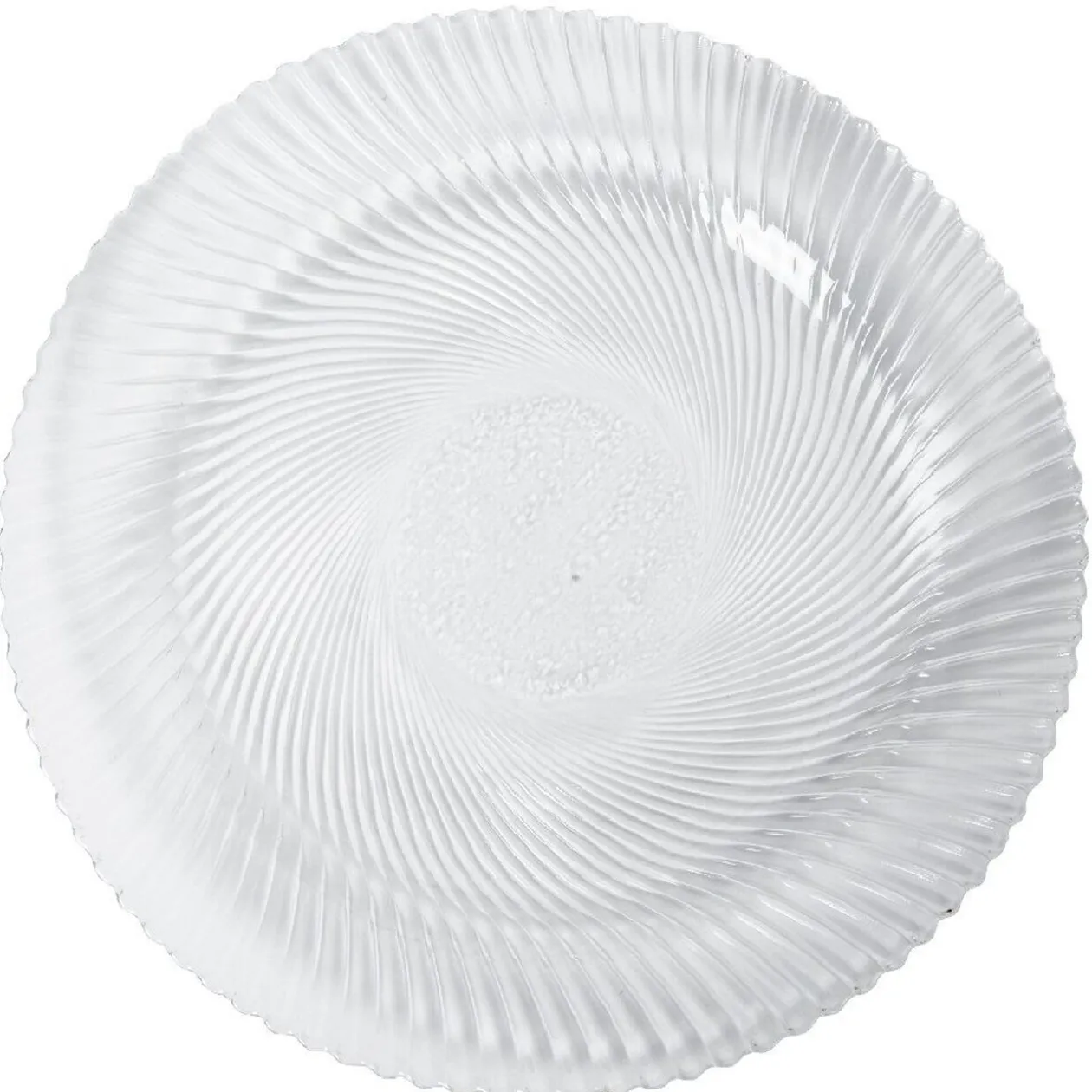 Service vaisselle transparent strié 18 pièces Marmara