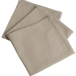 Serviette de table crème x3