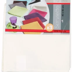 Serviette de table écrue x3