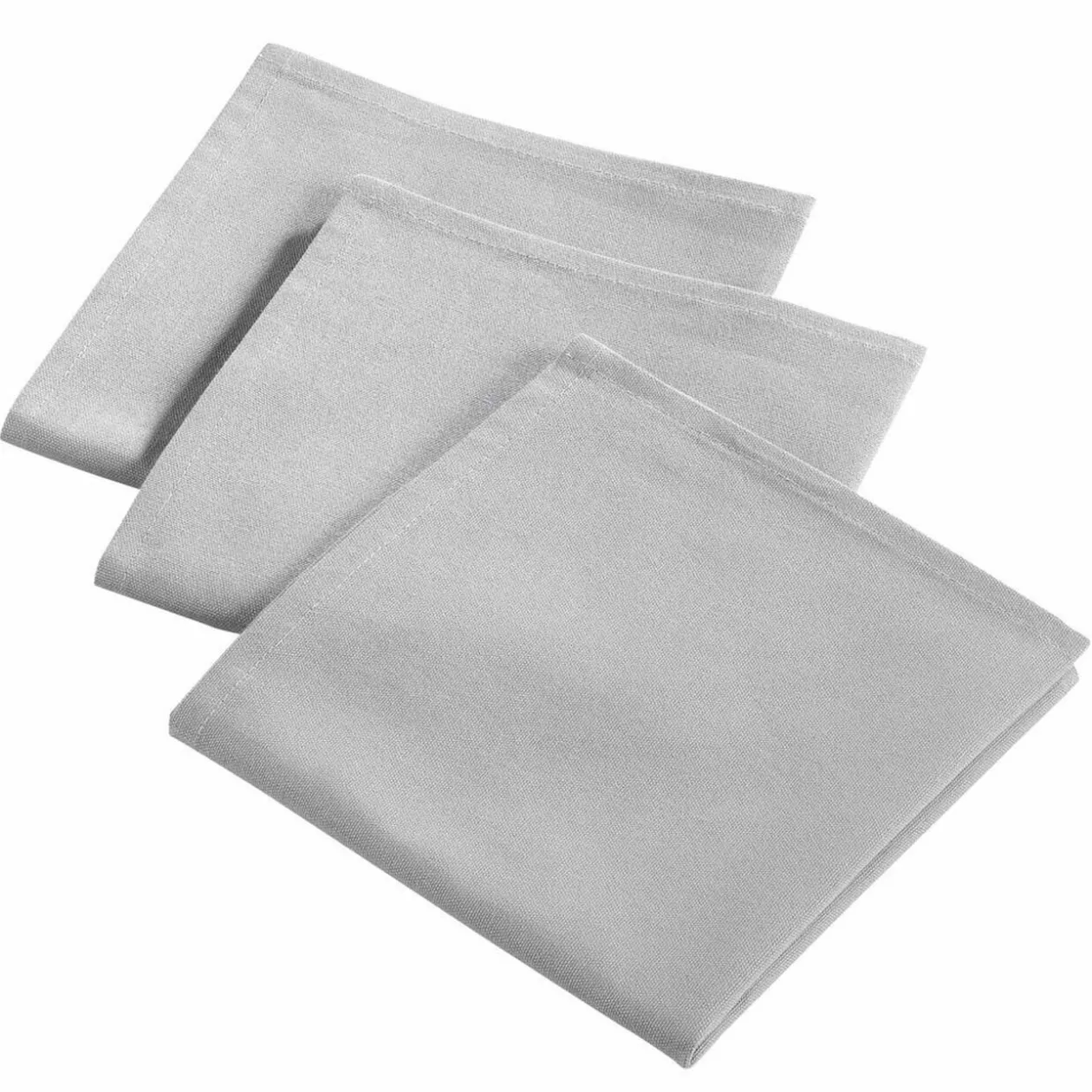 Serviette de table grise clair x3
