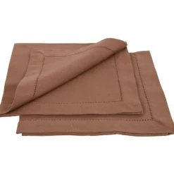 Serviette de table marron X2