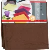 Serviette de table marron x3