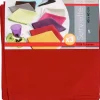 Serviette de table rouge x3