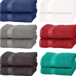 Serviette de toilette 100% coton 50x90cm x2