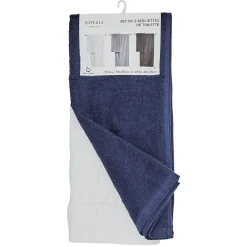 Serviette de toilette coton uni x2