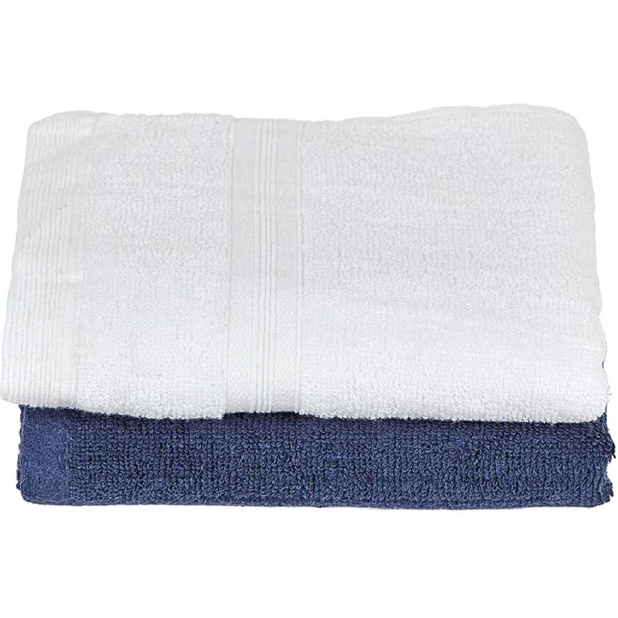 Serviette de toilette coton uni x2