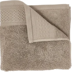 Serviette de toilette en coton taupe 90 x 50 cm