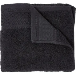Serviette de toilette en coton noir 90 x 50 cm