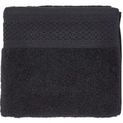 Serviette de toilette en coton noir 90 x 50 cm