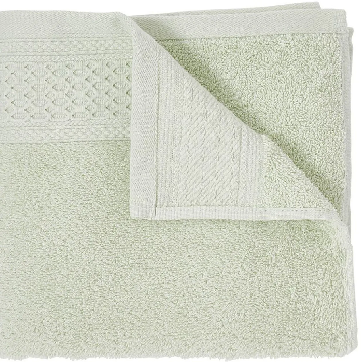 Serviette de toilette en coton vert 90 x 50 cm