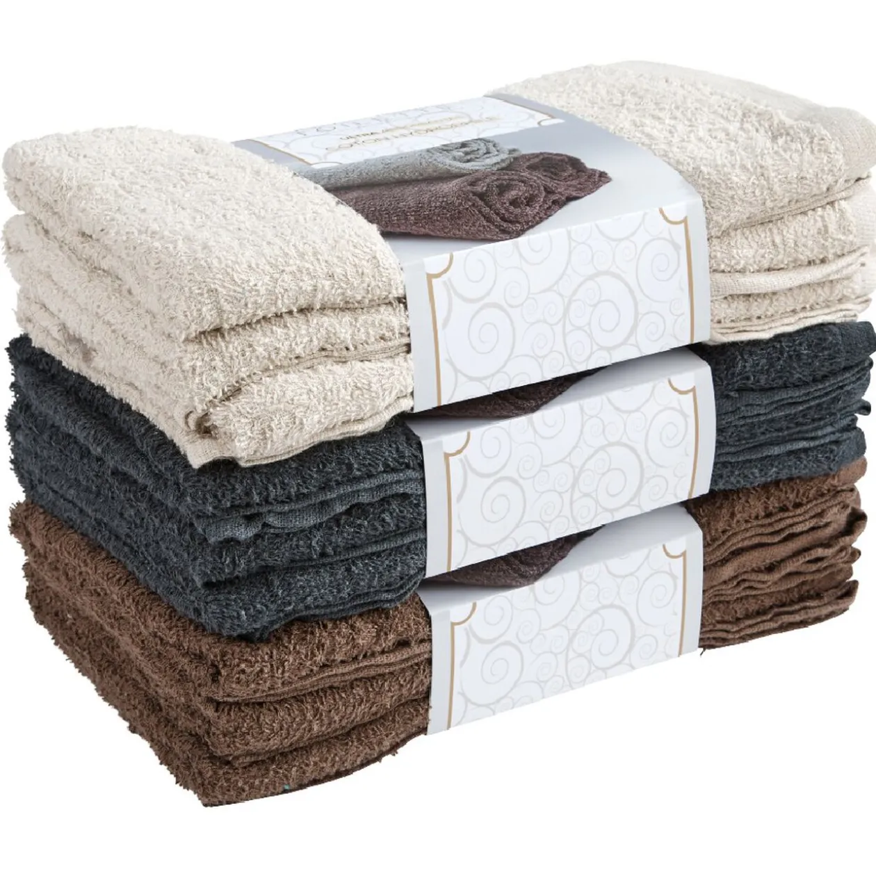 Serviette de toilette x3