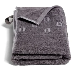 Serviette de toilette 50x100cm coton et polyester gris