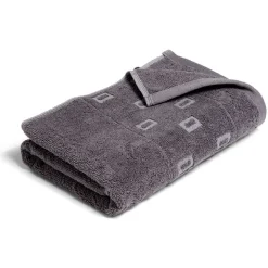 Serviette de toilette 50x100cm coton et polyester gris