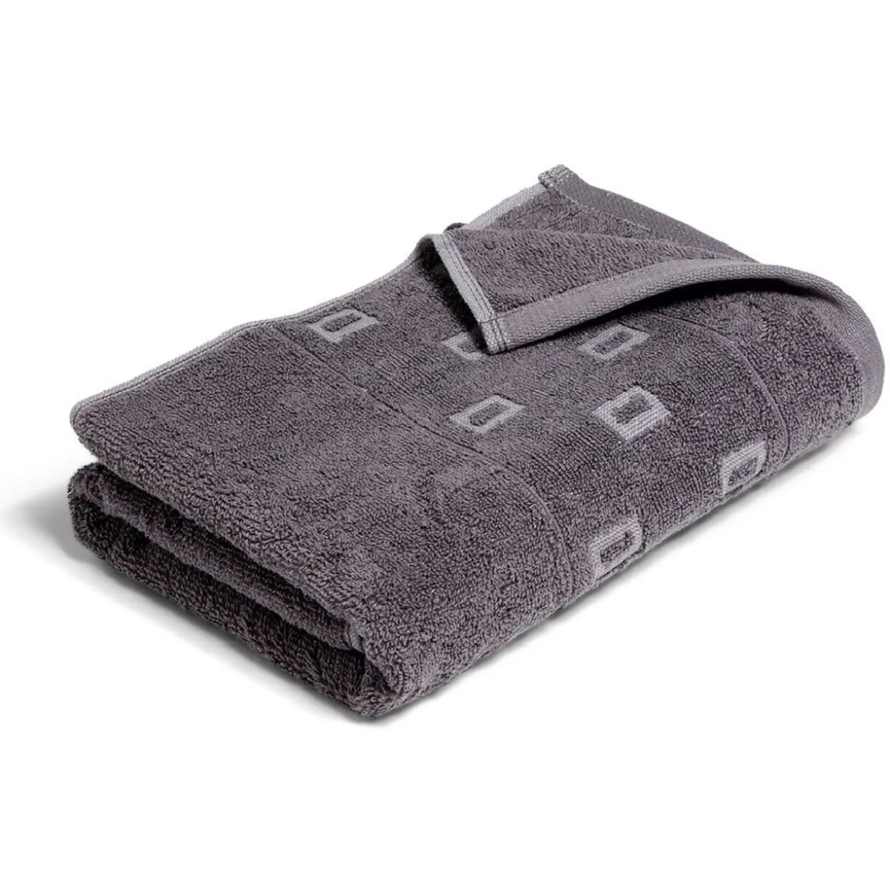 Serviette de toilette 50x100cm coton et polyester gris