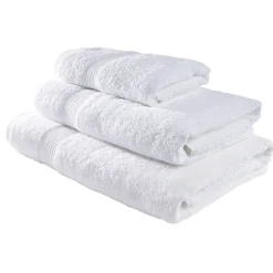 Serviette de toilette 50x90cm coton blanc craie