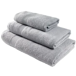 Serviette de toilette 50x90cm coton gris acier