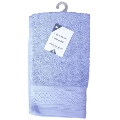 Serviette invité en coton bleu 50x30 cm