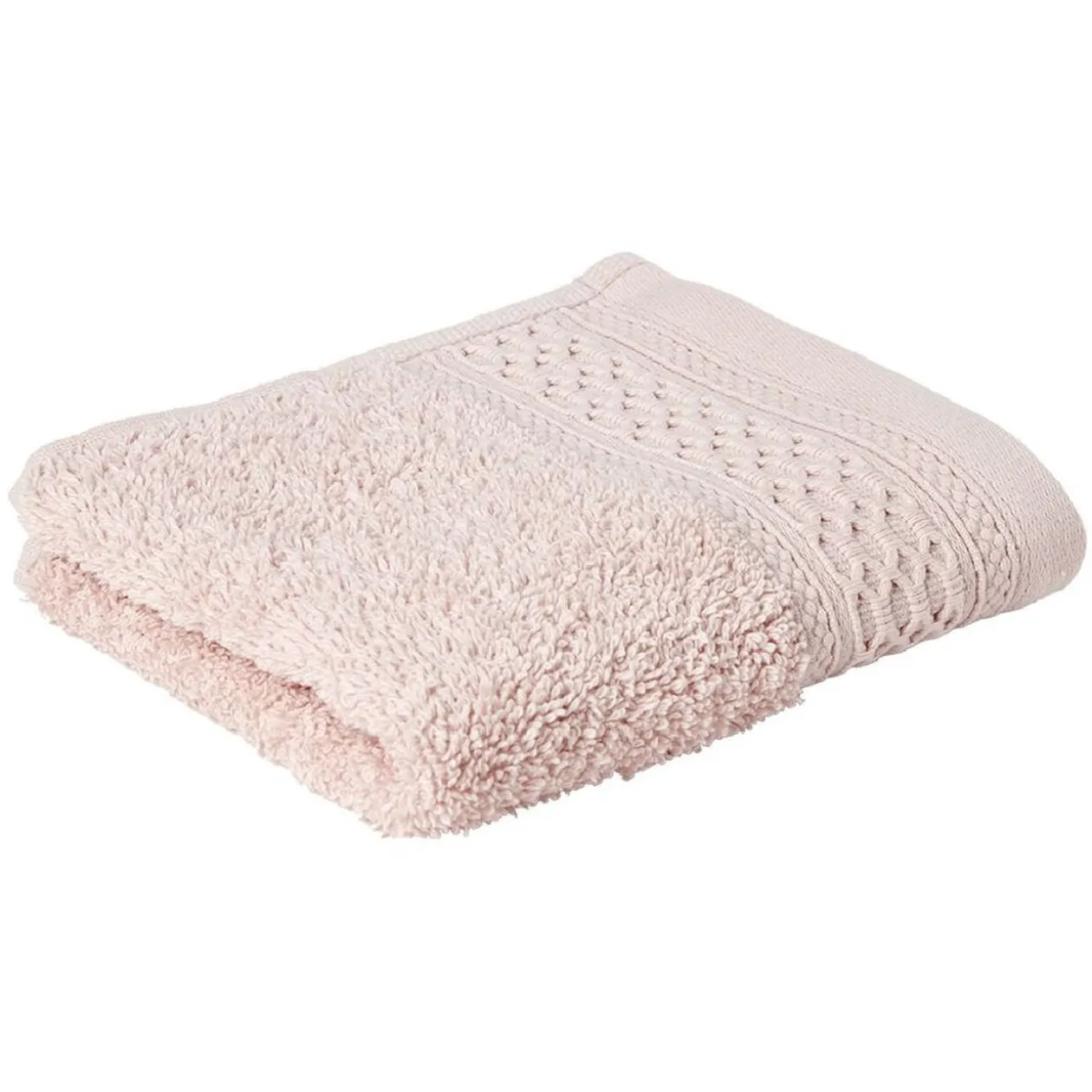 Serviette invité en coton rose 50x30 cm