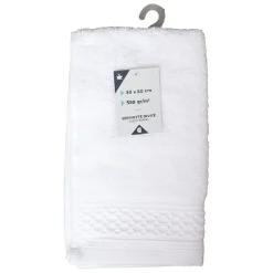 Serviette invité en coton blanc 50x30 cm