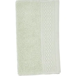 Serviette invité en coton vert 50x30 cm