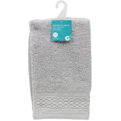 Serviette invité en coton gris 50x30 cm