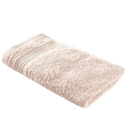 Serviette invité 30x50cm coton rose poudré
