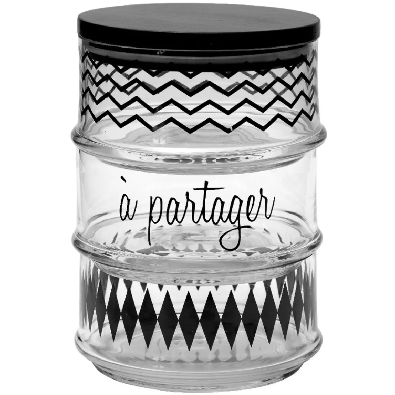 Serviteur apéritif 3 niveaux empilables