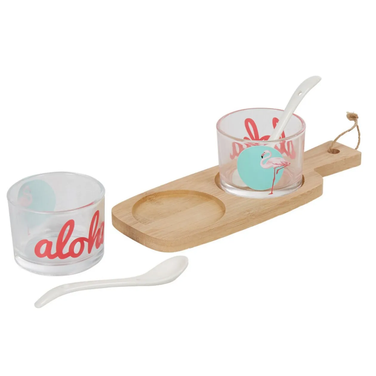 Set apéritif Aloha planche coupelle cuillère