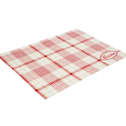 Set de table à carreaux rouges