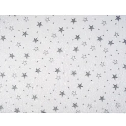 Set de table blanche étoiles argentées x10