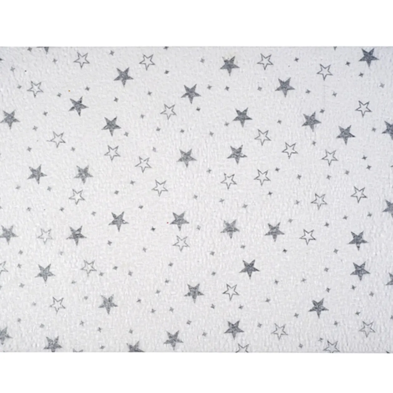 Set de table blanche étoiles argentées x10