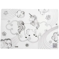Set de table coloriable licorne Funny Mat polypropylène 48x33,5cm