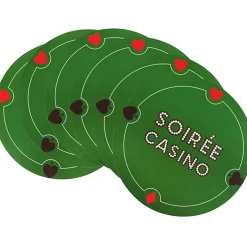 Set de table design Casino x6