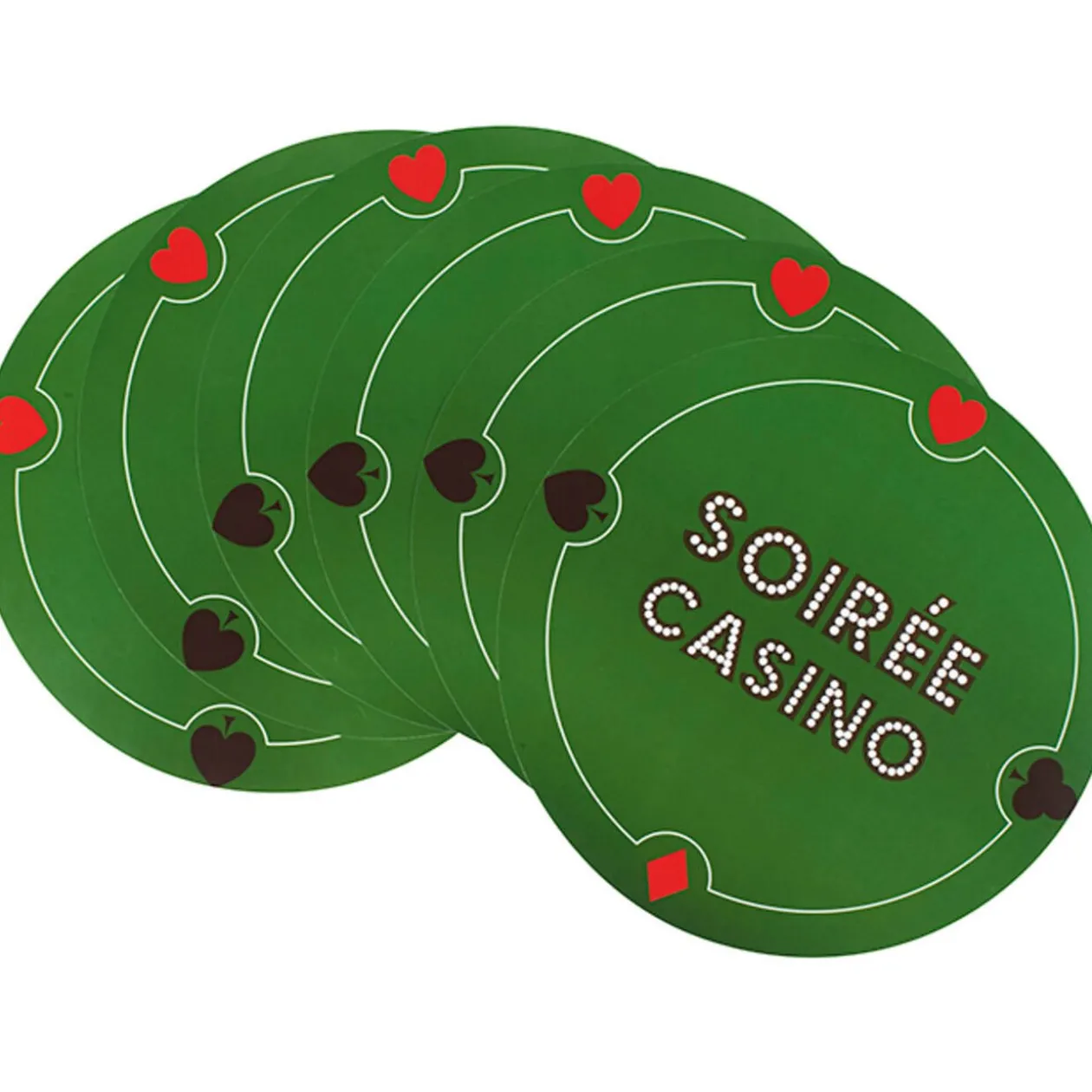 Set de table design Casino x6