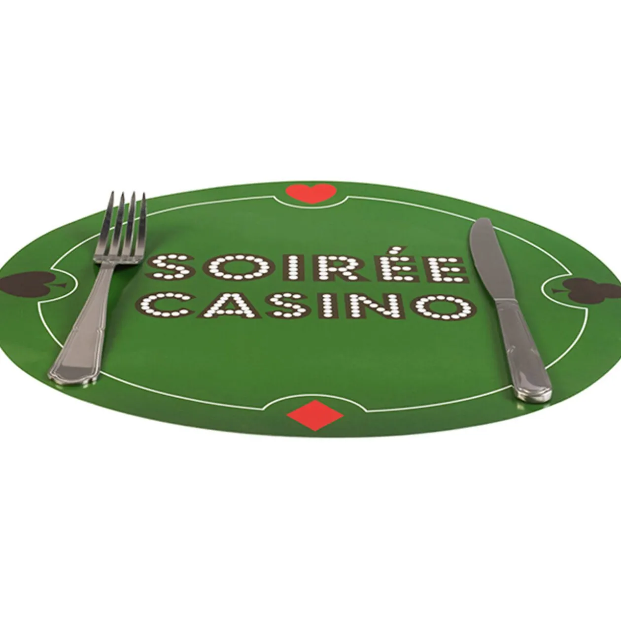 Set de table design Casino x6