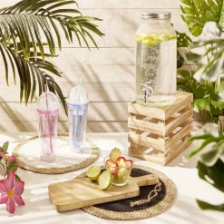 Set de table en coton tressé Ø38cm - 2 coloris